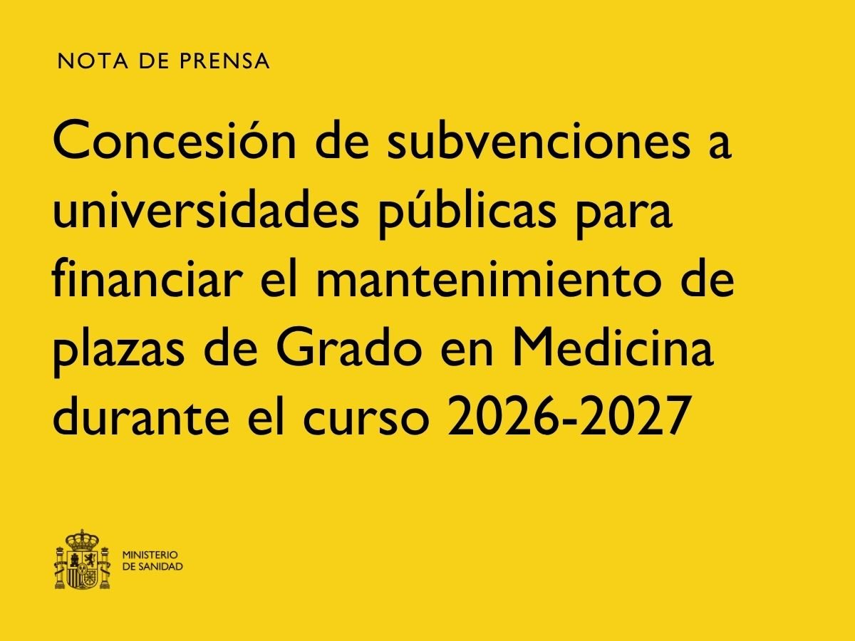 El Gobierno destina 17 millones de euros para mantener más de 1.100 plazas de Medicina en universidades públicas